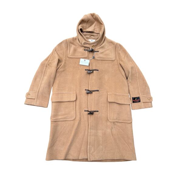 Montgomery Tibbet Duffle trench coat horn toggle NWT Moorbrook pure wool England - Picture 1 of 8